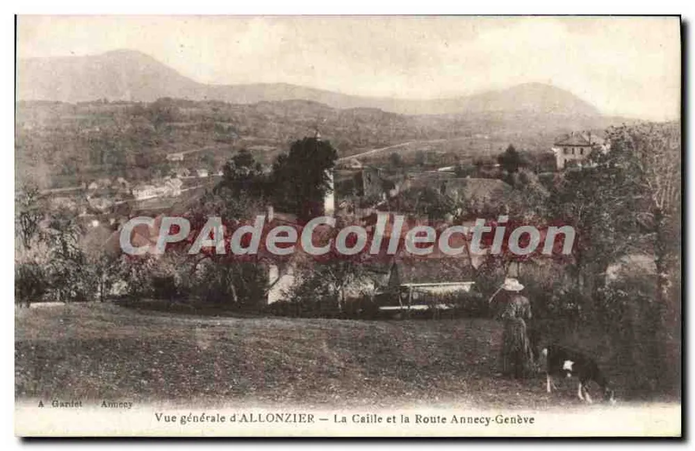 Allgemeine Ansicht von ALLONZIER — La Caille und die Route Annecy-Genève — A. Garniet, Annecy - Vorderseite