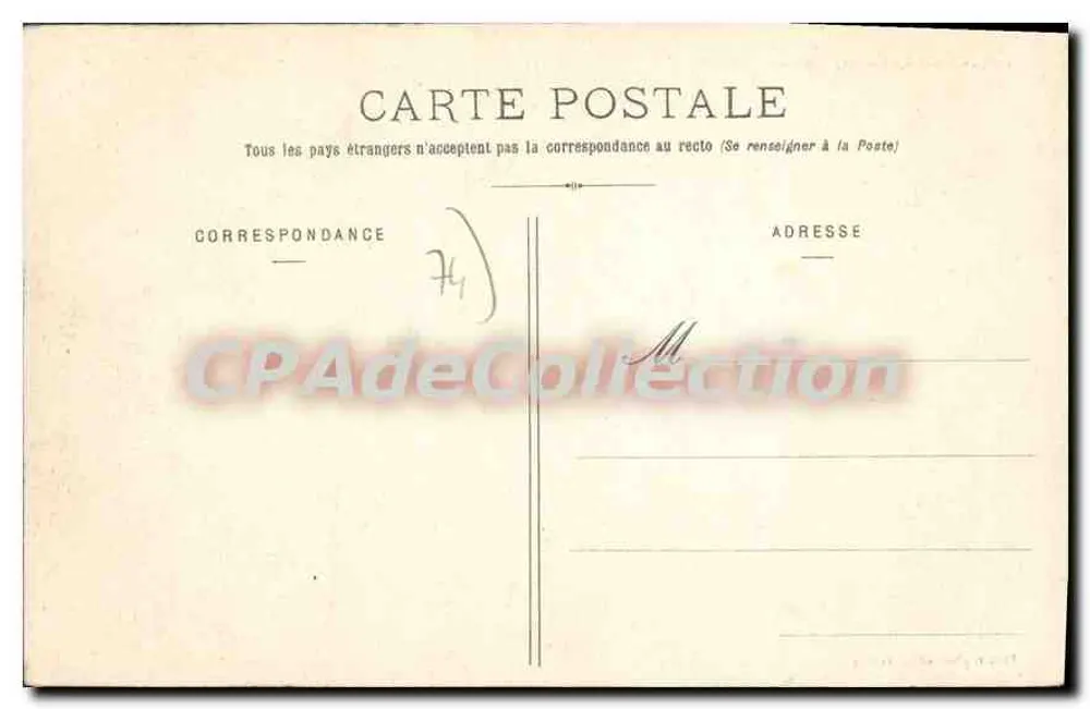 Rives do Lago em Talloires — Bilhete postal antigo de Coleção — n°1409 - Verso