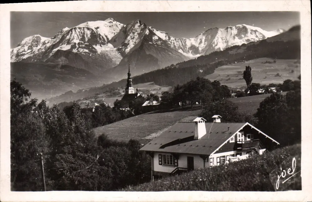 Combloux — Het dorp en de Mont-Blanc, 4.810 m. — Les Éditions du Champ-Neuf, n°1456 - Voorkant