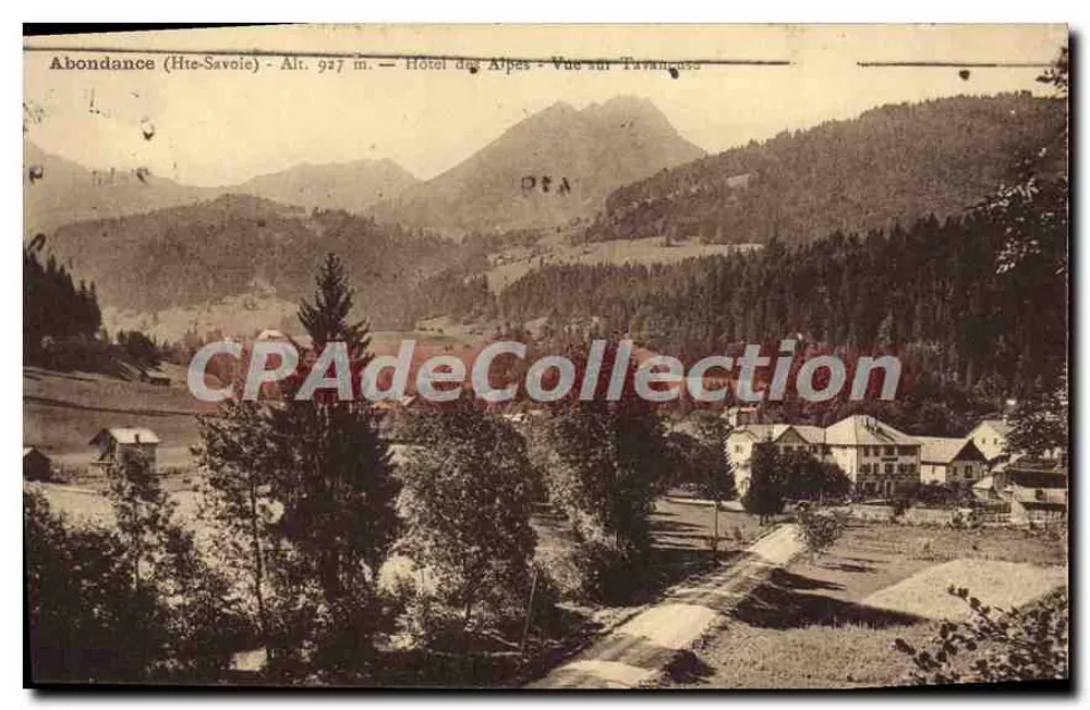 Abondance (Haute-Savoie) - Alt. 927 m. — Hotel des Alpes - Uitzicht op Tavanaz - Voorkant