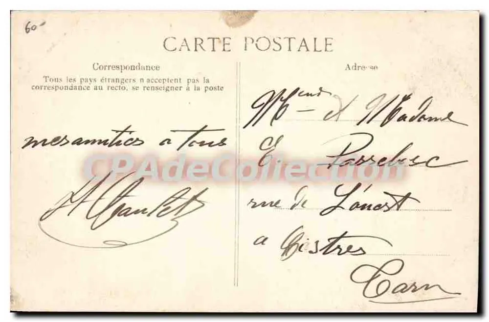 Boulevard des Italiens — Paris — Verlag F.D. n° 4504 - Rückseite