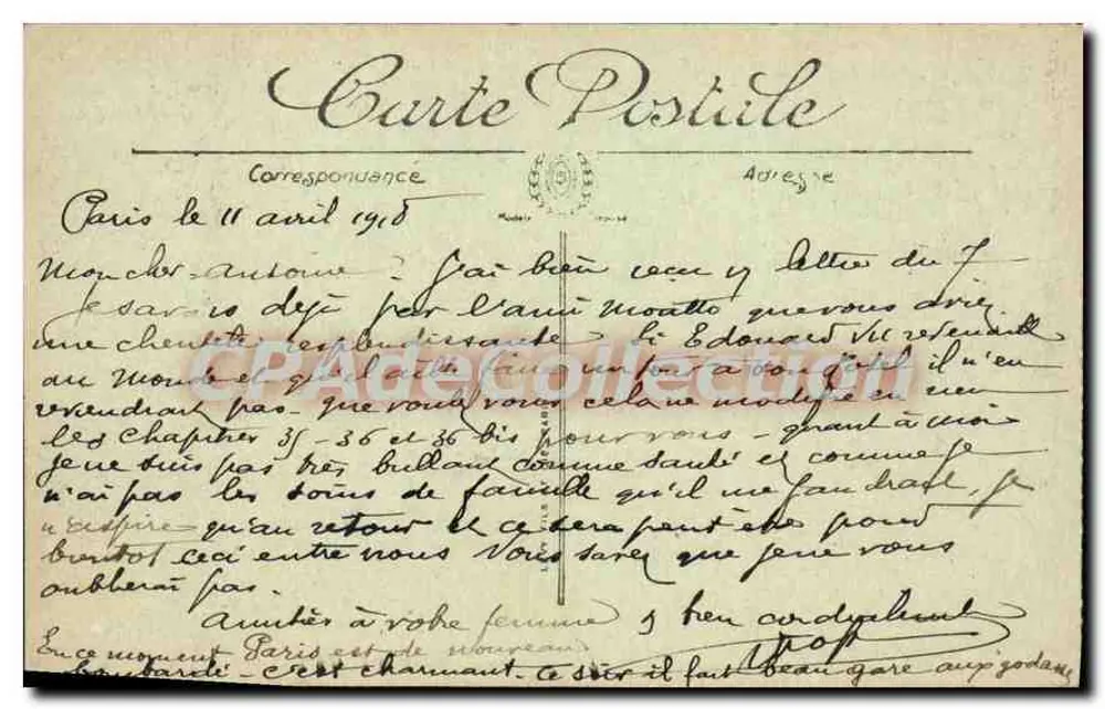 Paris — L'Avenue de l'Opéra — LL. — n° 583 - Verso
