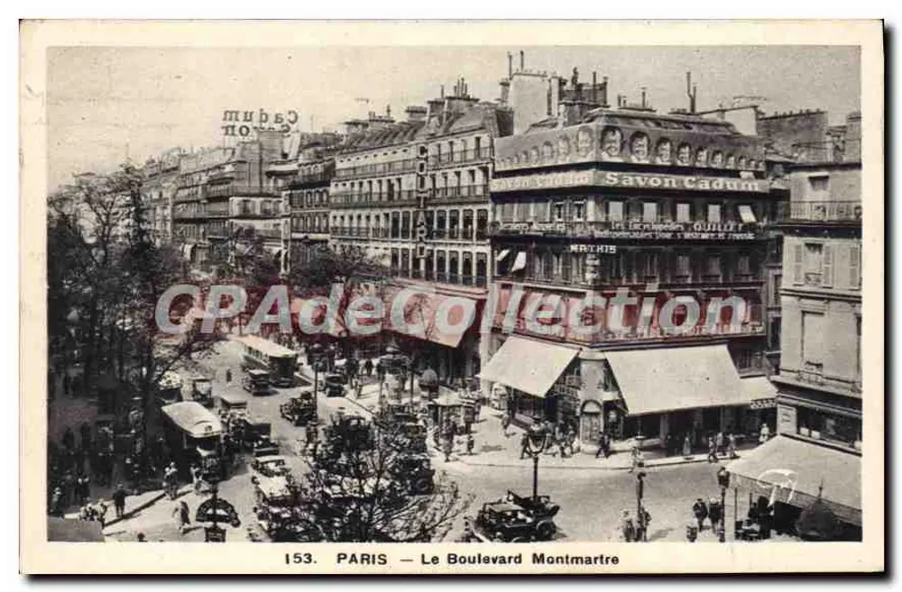 PARIS — Le Boulevard Montmartre — CPAdeCollection, n°153 - Recto