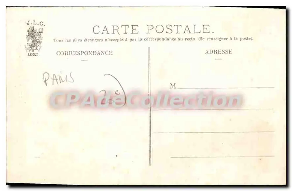 Paris — Rathaus des 20. Arrondissements — J. L. C. - Rückseite