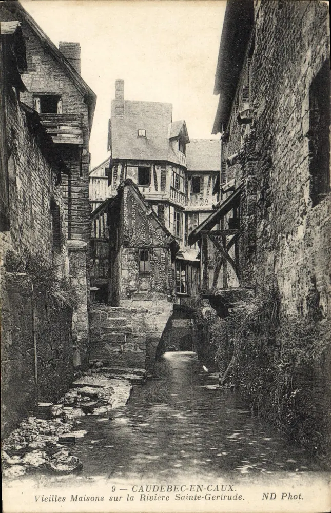 Alte Häuser am Sainte-Gertrude-Fluss — Caudebec-en-Caux — ND Phot. - Vorderseite