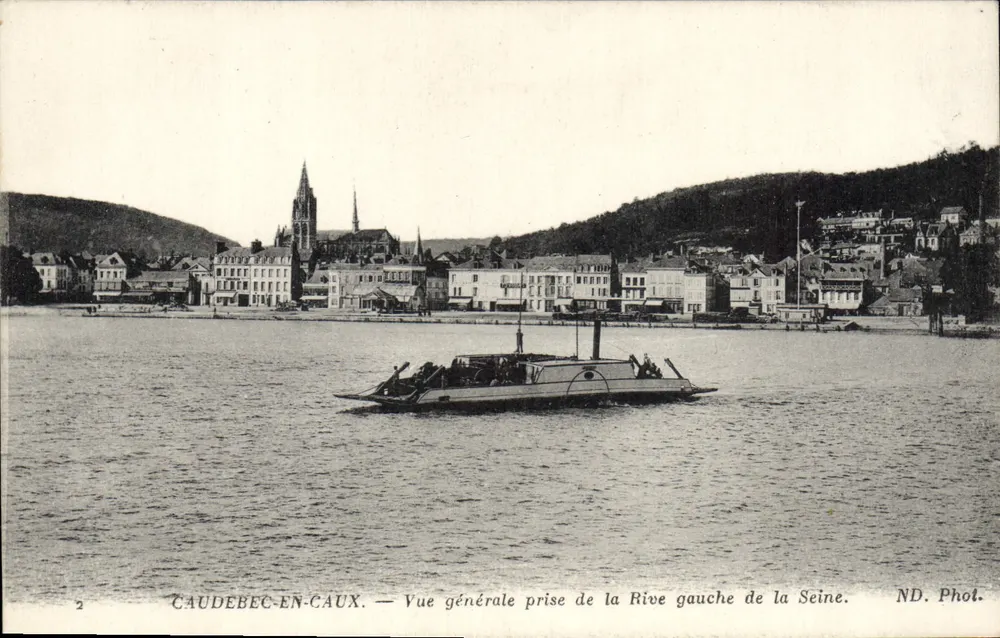 Caudebec-en-Caux — Allgemeiner Blick vom linken Ufer der Seine — ND. Phot. - Vorderseite