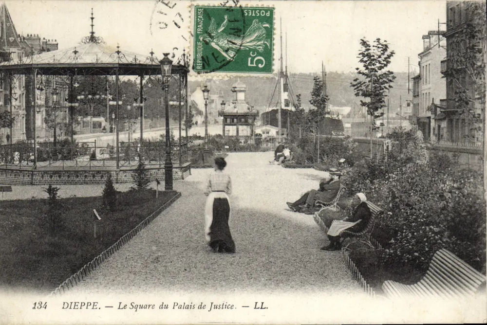 Dieppe — Piazza del Palazzo di Giustizia — LL. n°134 - Recto