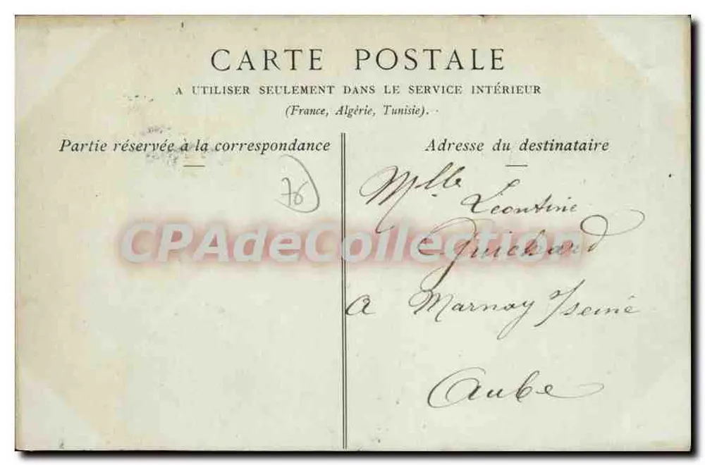 Dieppe — A Praça do Puits-Salé — Editor Albert, n°54 - Verso