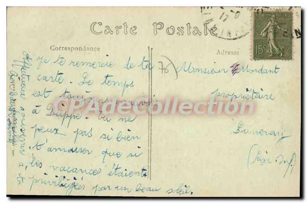Dieppe — Ankunft des Dampfschiffes aus England und der Hafenstation — ND. Fotografie Nr. 498 - Rückseite