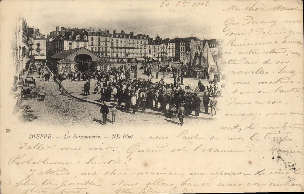 Dieppe — A Peixaria — ND Phot - Frente