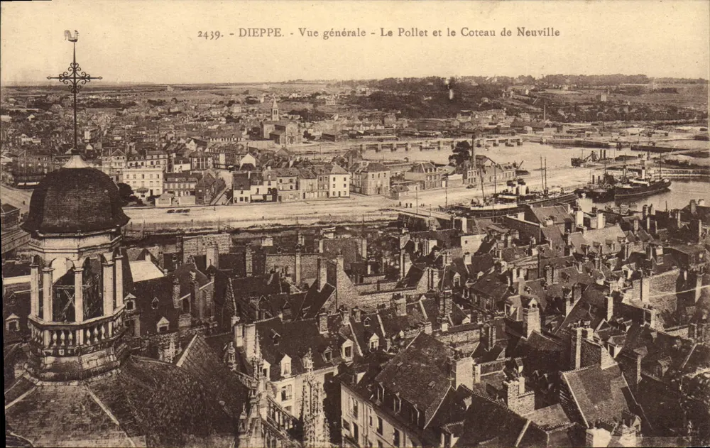 Dieppe - Allgemeiner Blick - Le Pollet und der Coteau de Neuville - Vorderseite