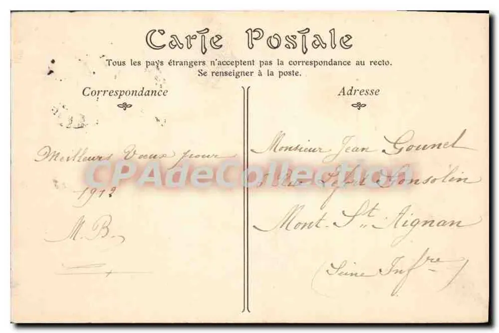 Dieppe — Das Kreuzwegbild der Westpier — Antike Ansichtskarte n°97 - Rückseite