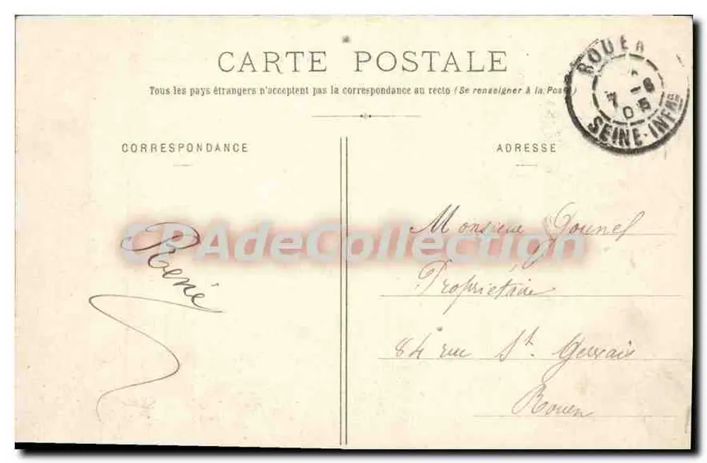 Dieppe — Ansicht vom Turm Saint-Jacques — unbekannter Verlag, Seriennummer 106 - Rückseite