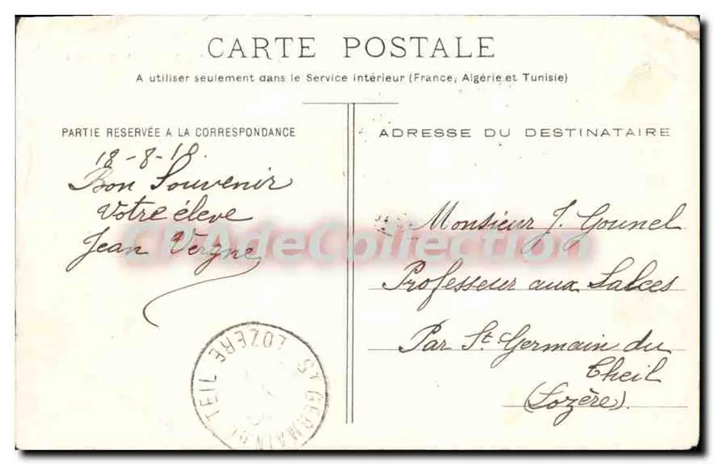 Dieppe — A Câmara de Comércio — D. Colliaro, Dieppe - Verso