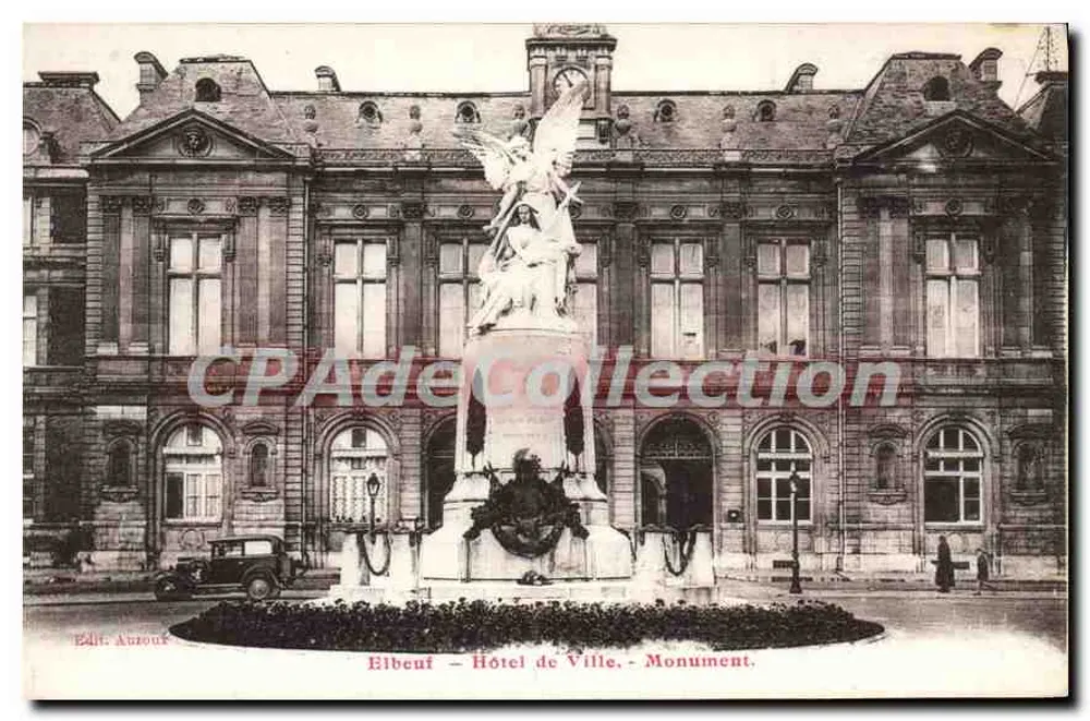 Elbeuf — Hotel de Ville — Monumento. — Ed. Auroux - Frente