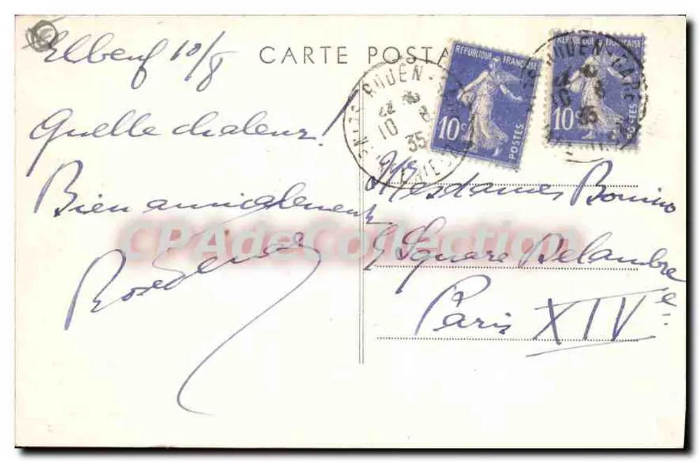 Elbeuf (Seine-Inf.) — Braço do Sena — CPAdeCollection - Verso