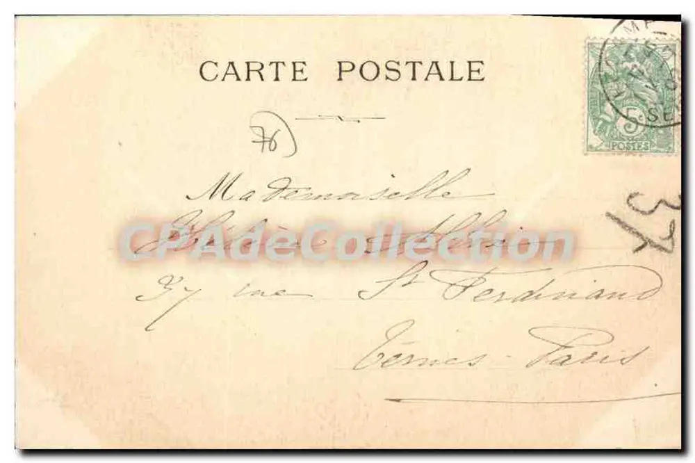 A Benedictina - Fécamp - Vista geral — P.G. — datada 14 de julho de 1902 - Verso