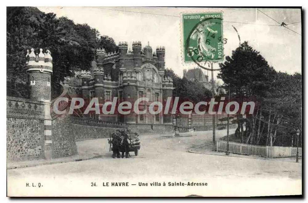 Le Havre — Uma villa em Sainte-Adresse — H. L. Q. n°24 - Frente