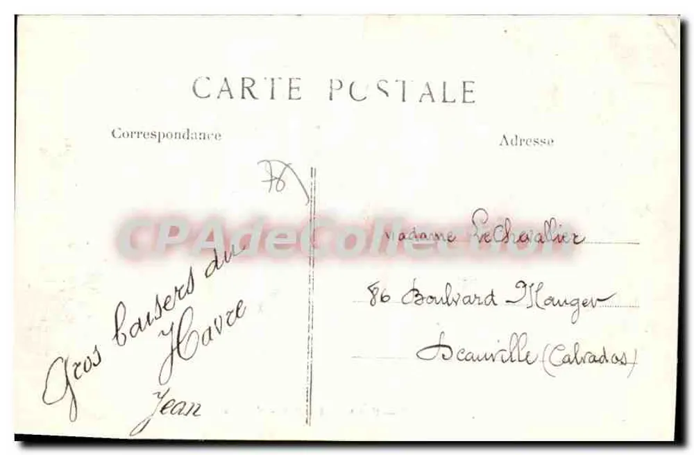 Le Havre — Uma villa em Sainte-Adresse — H. L. Q. n°24 - Verso