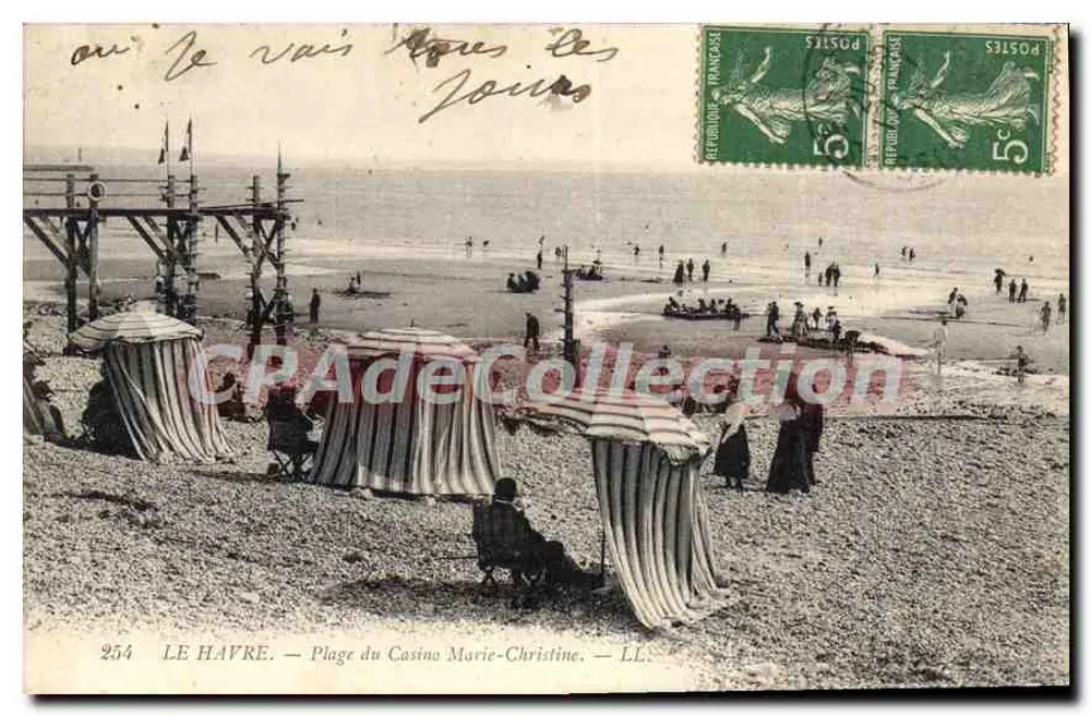 Le Havre — Strand des Casinos Marie-Christine — LL. n°254 - Vorderseite