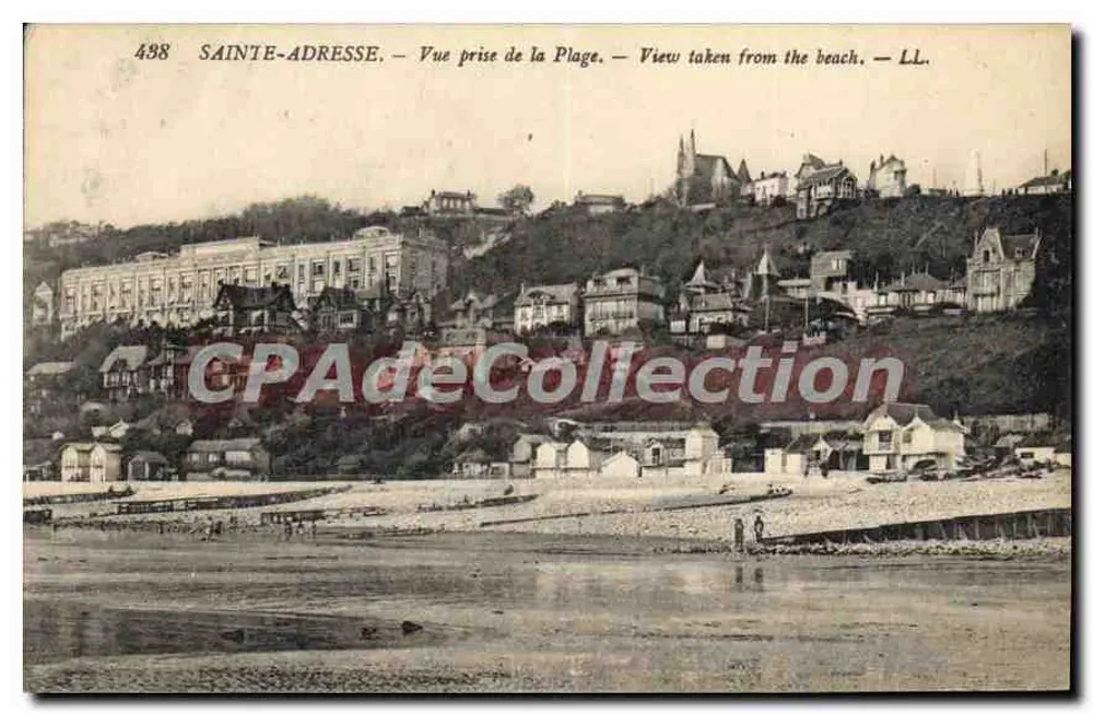 Sainte-Adresse — Ansicht von der Strandpromenade — LL. n°498 - Vorderseite