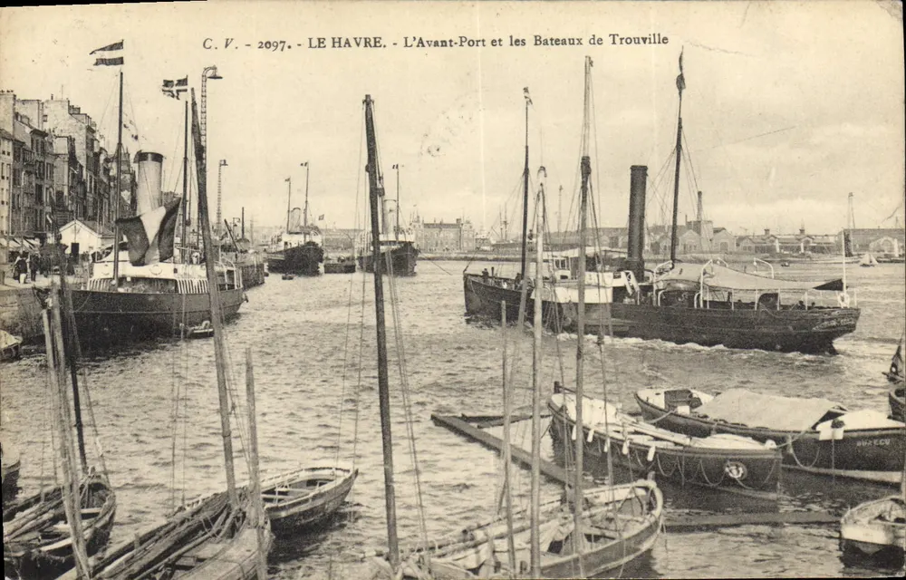 Le Havre - Der Vorhafen und die Boote von Trouville — C.V. - 2097 - Vorderseite