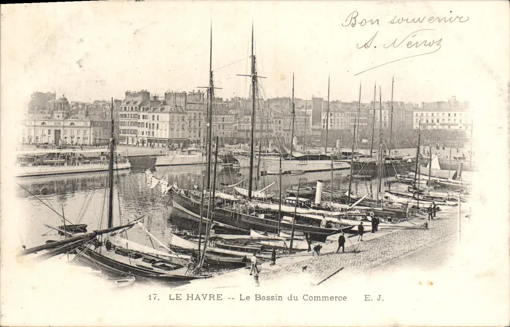 Le Havre -- A Baía do Comércio -- E. J. - Frente