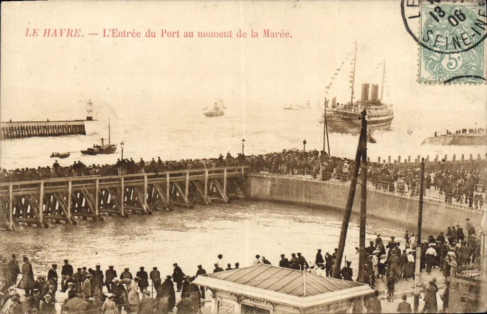 Le Havre — Der Hafen-Eingang zur Zeit der Flut — Verlag unbekannt, Seriennummer nicht sichtbar - Vorderseite
