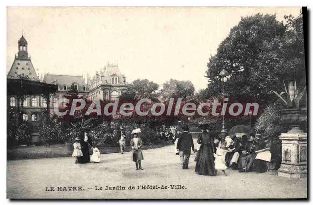 Le Havre — Der Garten des Rathauses — CPAdéCollection - Vorderseite