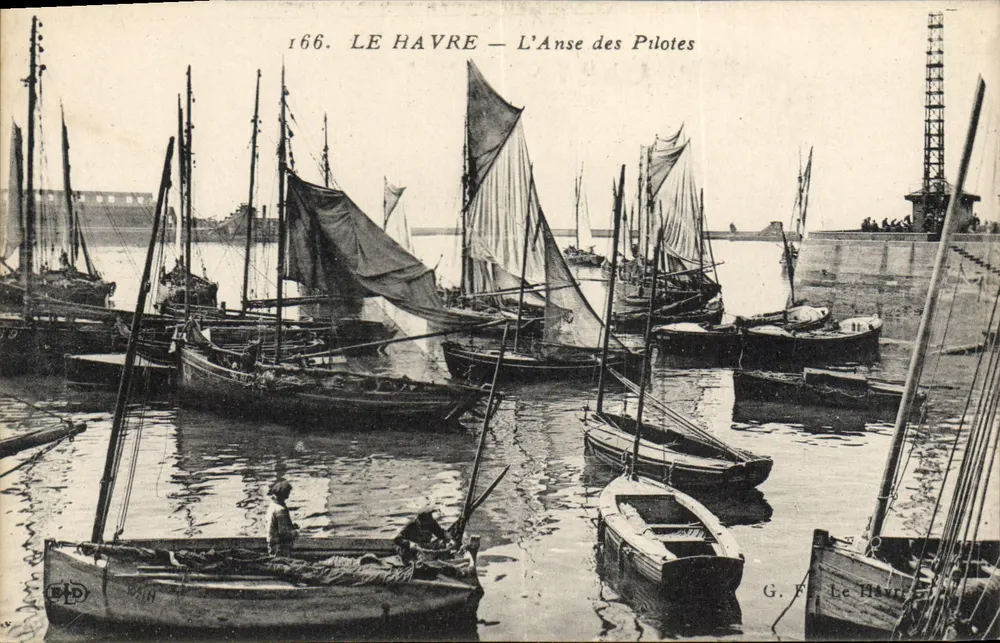 Le Havre — A Ense dos Pilotos — G. F. Le Havre, n° 166 - Frente
