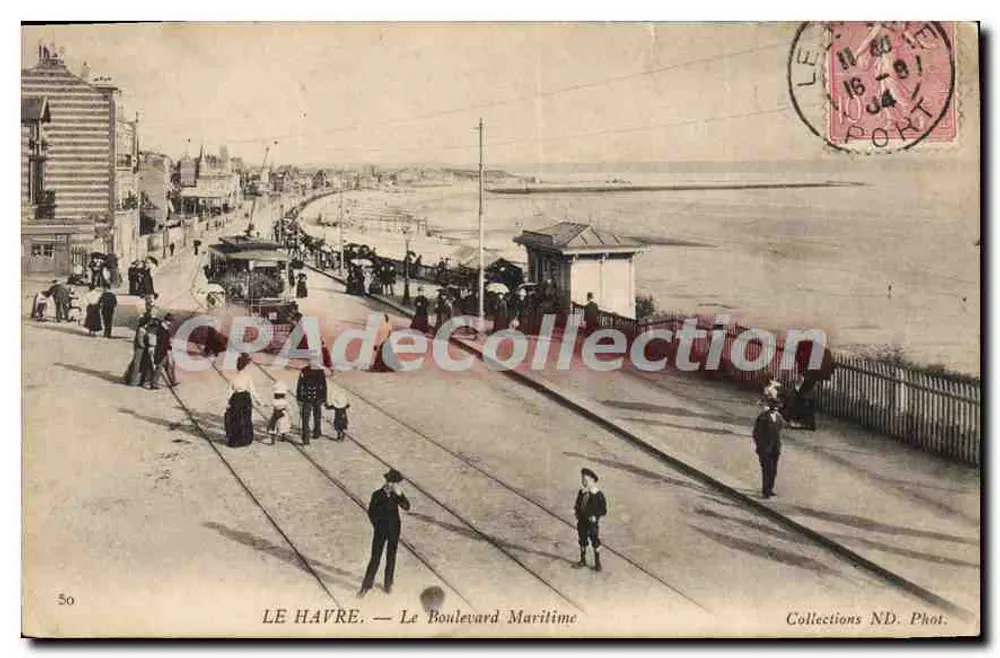 Le Havre — O Boulevard Marítimo — Coleções ND. Fot. n°50 - Frente