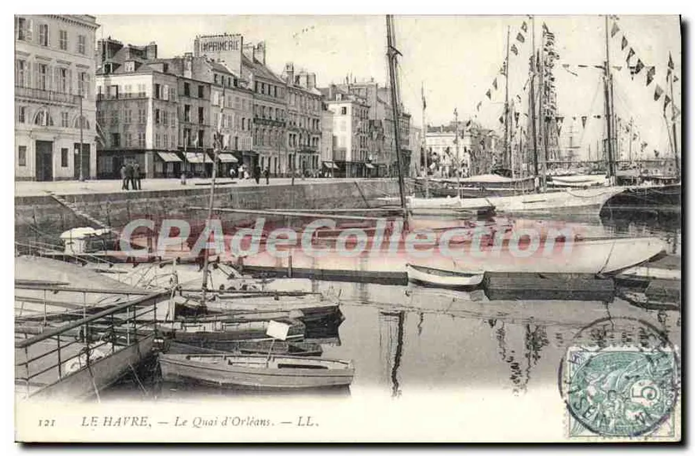 Le Havre — O Cais do Orleans — LL. — Imp. L. L. - Frente