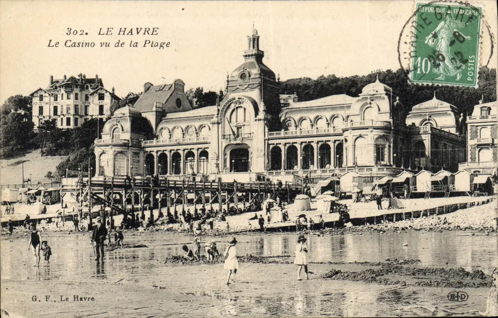 Le Havre — Ansicht des Casinos von der Strandpromenade — G. F., Le Havre - Vorderseite