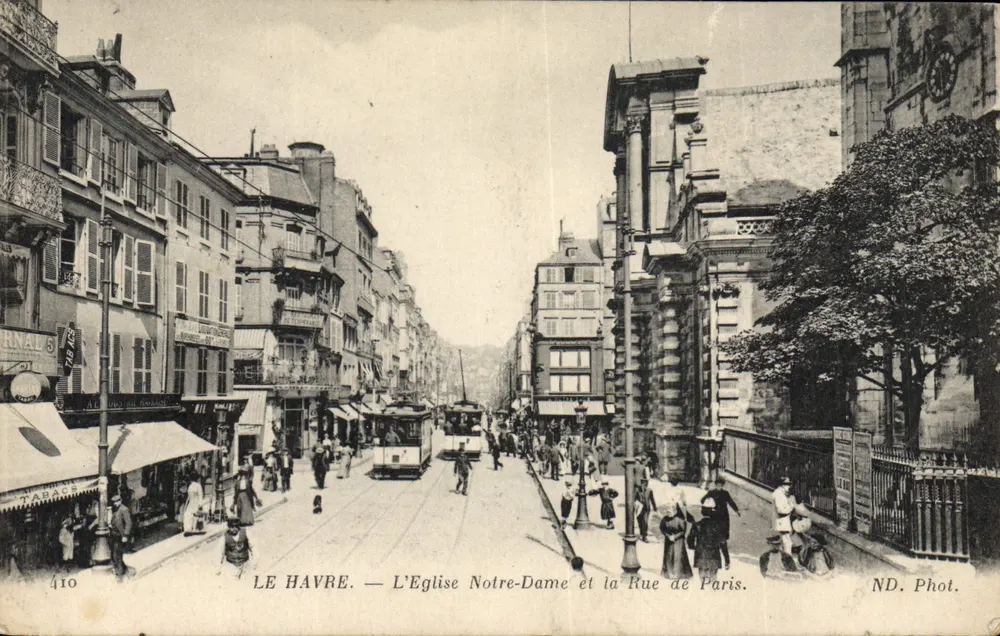 Le Havre — Kirche Notre-Dame und Rue de Paris — ND. Phot. - Vorderseite
