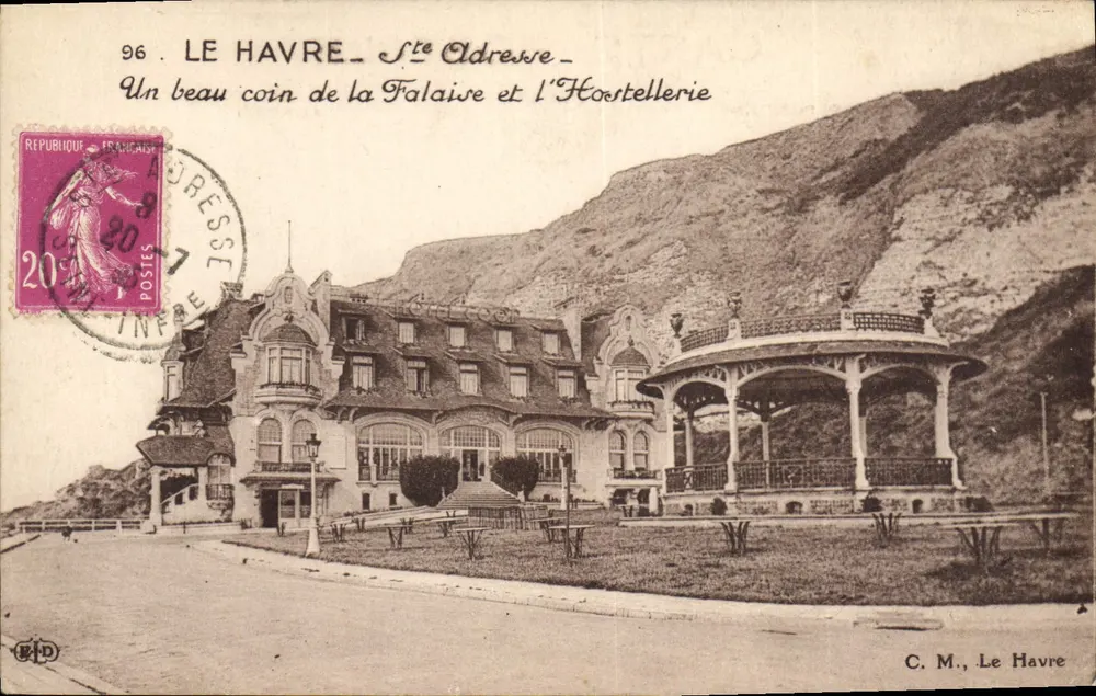 Le Havre - Sté Aldresse - Ein schöner Teil der Klippe und das Hostellerie - Vorderseite
