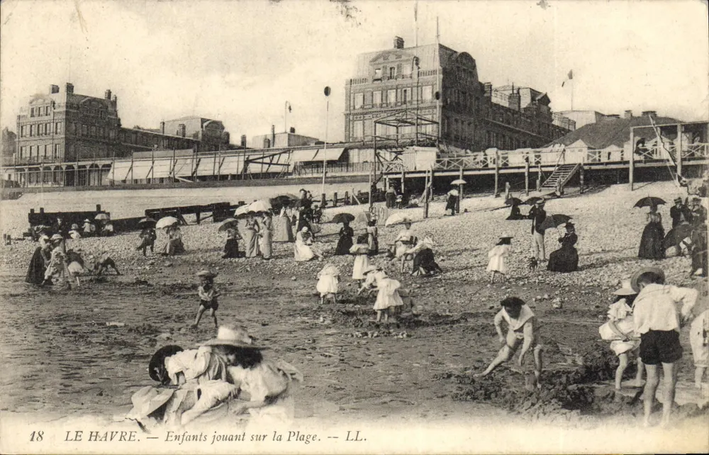 Le Havre — Kinder spielen am Strand — LL. — N°18 - Vorderseite
