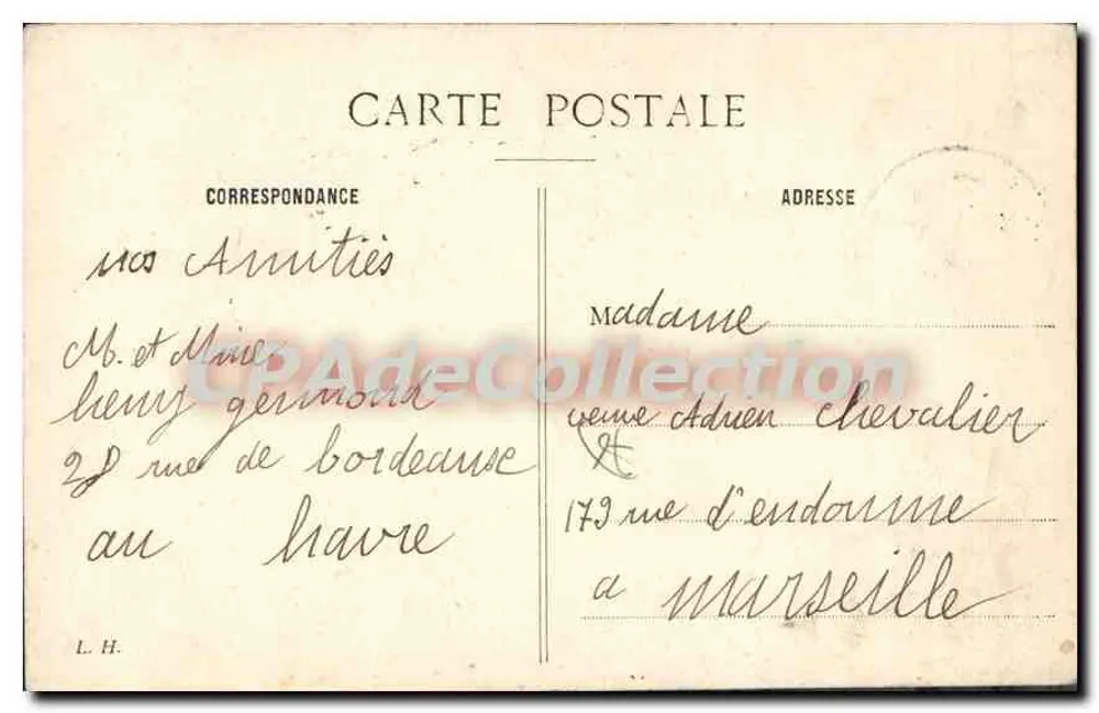 França — vista panorâmica com letras cortadas — República Francesa - Verso