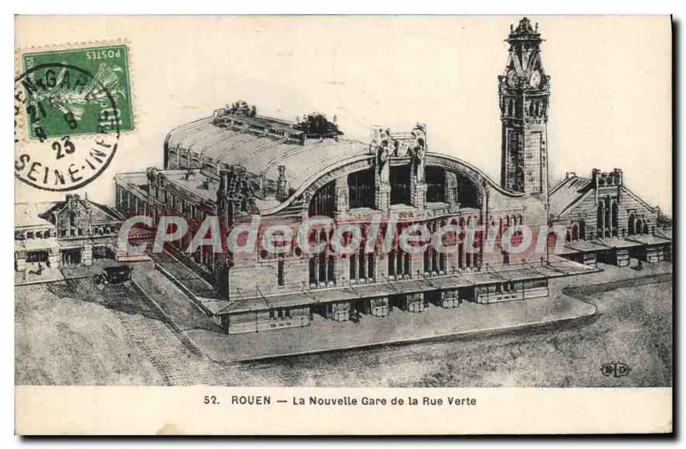 ROUEN — Die Neue Station an der Rue Verte — B.D. n°52 - Vorderseite