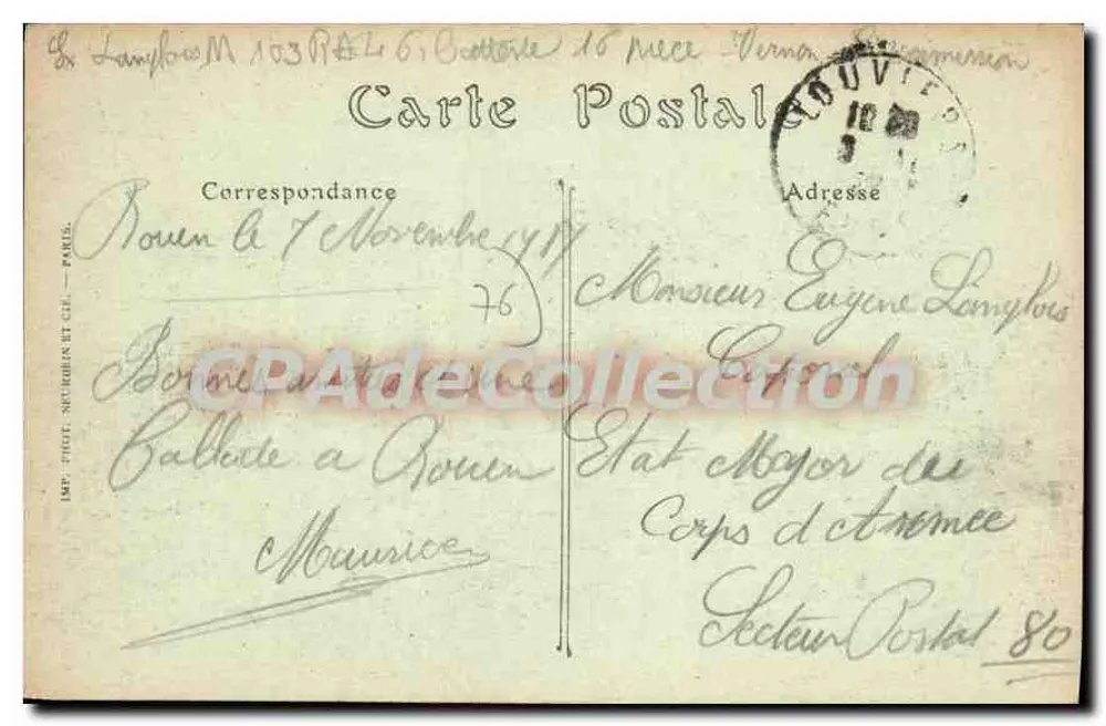 Rouen — A Caserna Hatry — ND. Phot. - Verso