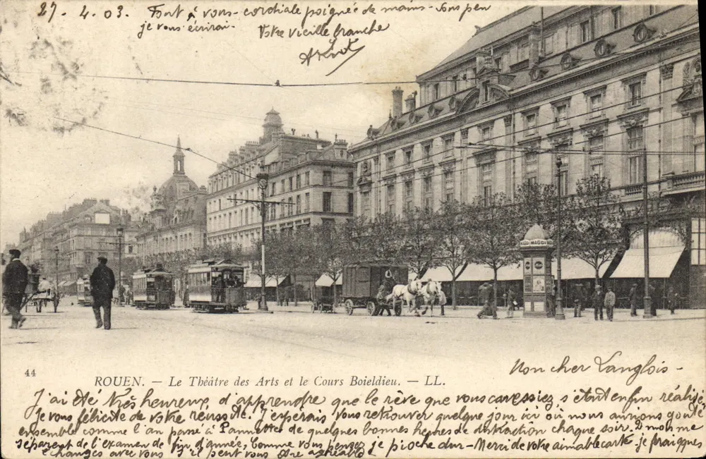 Rouen — Das Theater der Künste und der Boieldieu-Promenade — LL - Vorderseite