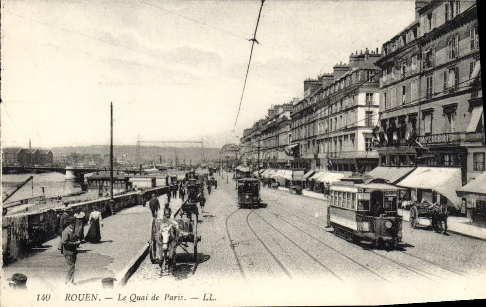 Rouen — O Cais de Paris — LL. — N° 140 - Frente