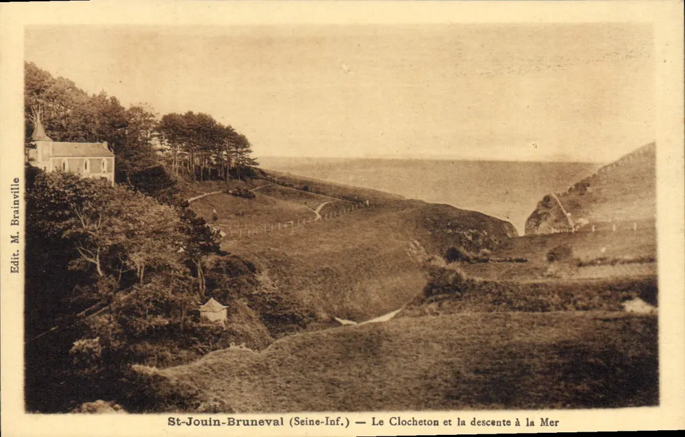 St-Jouin-Bruneval (Seine-Inf.) — Der Clocheton und der Abstieg zum Meer — Edit. M. Brainville - Vorderseite