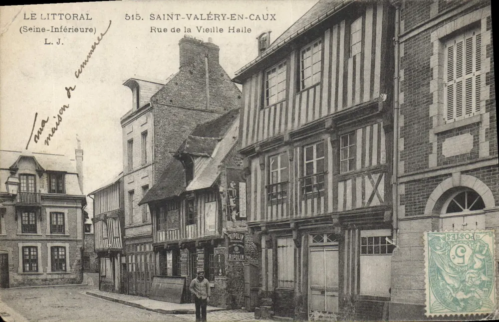 Saint-Valéry-en-Caux — Rue de la Vieille Halle — Verlag L.J., Nr. 515 - Vorderseite