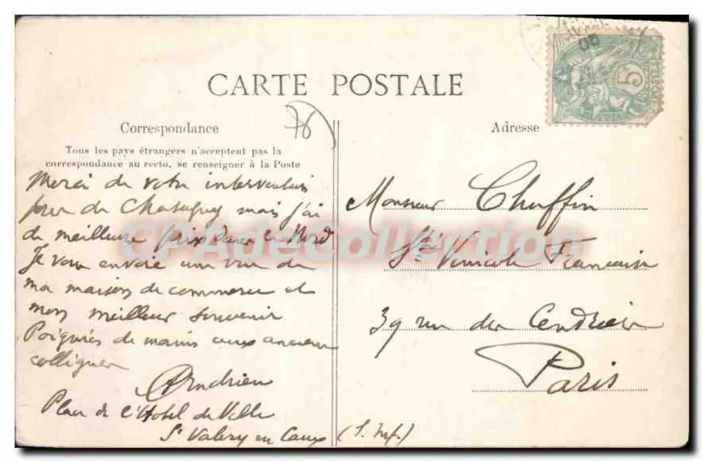 Saint-Valéry-en-Caux — Rue de la Vieille Halle — Verlag L.J., Nr. 515 - Rückseite