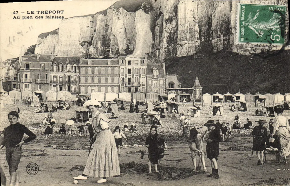 Le Tréport — Am Fuße der Klippen — CAB, n°47 - Vorderseite