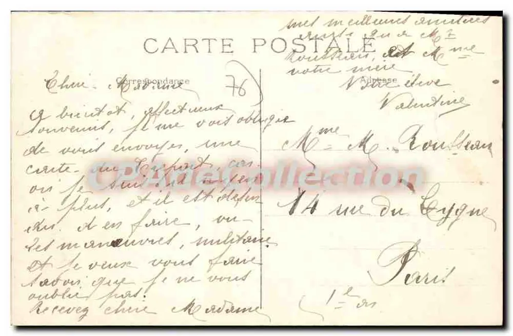 Le Tréport — Rue Alexandre Papin — Edição da Âncora Marítima - Verso