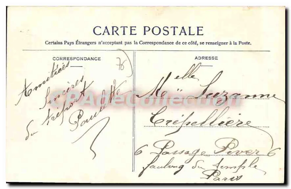 Le Tréport - A Pontão — editor A. B. n°81 - Verso