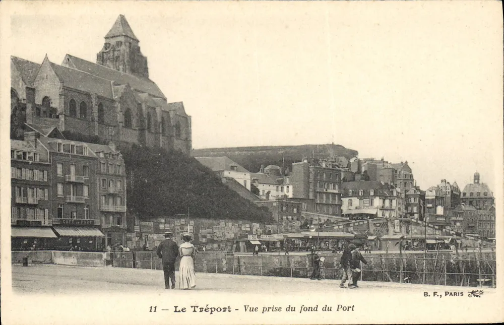 Le Tréport — Ansicht vom Hintergrund des Hafens — B. F., PARIS, n°11 - Vorderseite