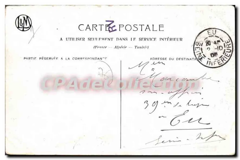 TREPORT. A Retenue — pintura de É. Jeuître - Verso