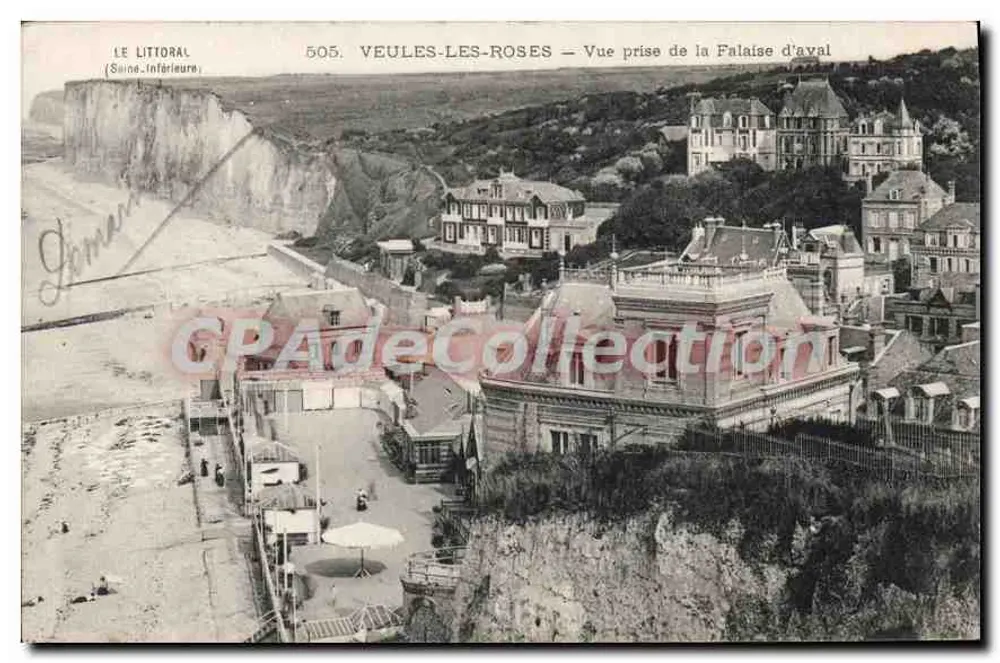 Veules-les-Roses — Ansicht vom unteren Felsen — DER KÜSTENABSCHNITT (Seine-Inférieure) — n° 505 - Vorderseite